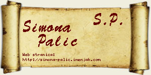 Simona Palić vizit kartica